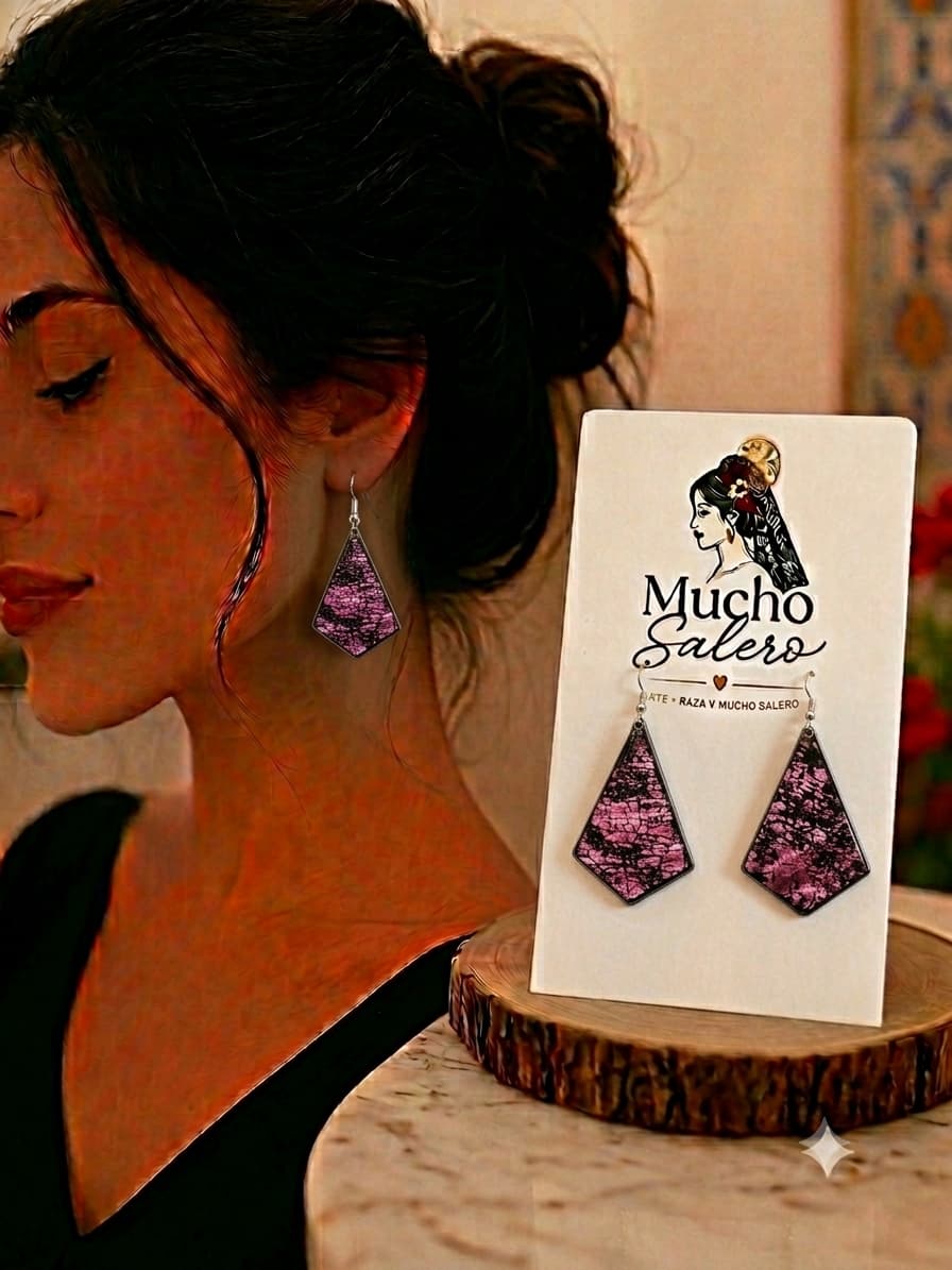 Pendientes Serpiente rosa